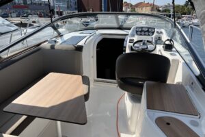 Bavaria S29 Palma – fuel-efficient motorboat with twin engines, perfect for beginners and day trips, available for rent with skipper training