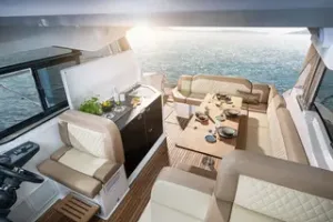 Bavaria SR38 cockpit spacious outdoor seating area